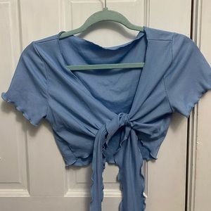 Front tie crop top